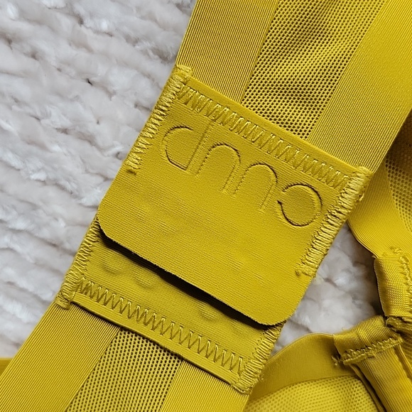 💗  CUUP The Plunge Mesh Underwire UW Bra Yellow Sun 34F 34DDD New - Picture 5 of 10